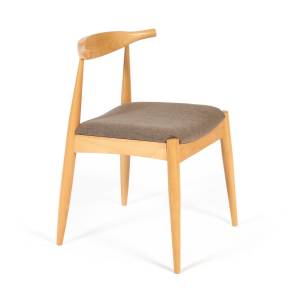 Стул мягкое сидение BULL / 1 шт. в упаковке каркас бук, сиденье ткань, 54,5*54*75см, Натуральный + Коричневый Натуральный + Коричневый каркас бук, сиденье ткань