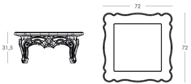 Столик пластиковый журнальный Duke Of Love Standard 720х720х315 мм