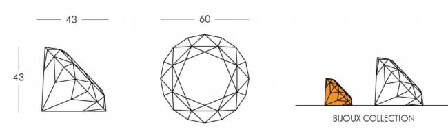 Светильник пластиковый напольный Bijoux Lighting 430х600х430 мм