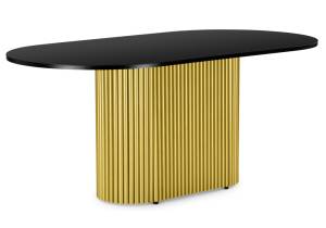 Барон О 160 х 90 черная пленка шагрень / золотые ноги