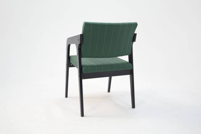 Стул-кресло Шадди чёрный/зелёный