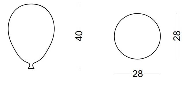 Светильник пластиковый подвесной Balloon 40 белый Ø280х400 мм Светильник пластиковый подвесной Balloon 40 белый Ø280х400 мм