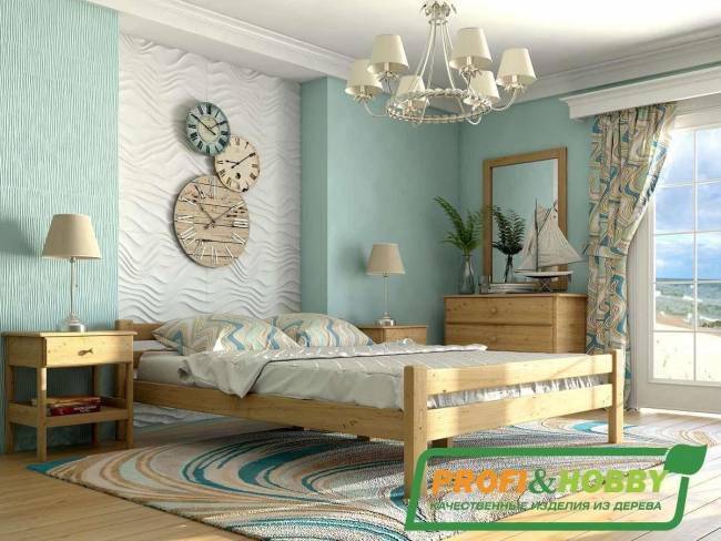 Кровать деревянная "Классика" 1200 х 1900, сосна