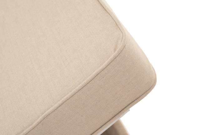 "Ривьера" шезлонг плетеный из роупа, каркас алюминий белый муар, роуп бежевый круглый, ткань бежевая 052 "Ривьера" шезлонг плетеный из роупа, каркас алюминий белый муар, роуп бежевый круглый, ткань бежевая 052