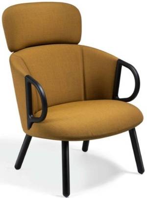 Кресло деревянное с обивкой Cucaracha HB BL 715х770х990 мм