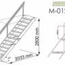 Мансардная лестница из ели М-012у