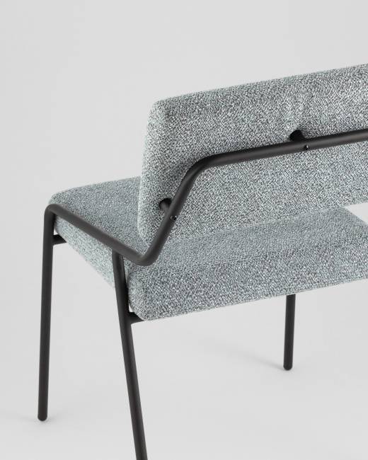 Стул Теллинг шенилл серо-синий