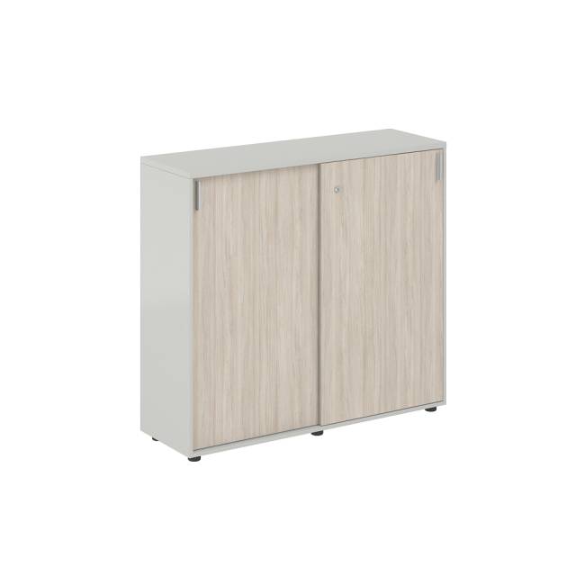 SG.711.SH.OL / Шкаф купе 1238х400х1125 средний, с замком / корпус цвет: серый бархат, фасады: дуб светлый
