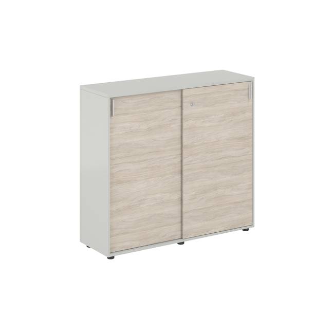 SG.711.SH.OL / Шкаф купе 1238х400х1125 средний, с замком / корпус цвет: серый бархат, фасады: дуб светлый