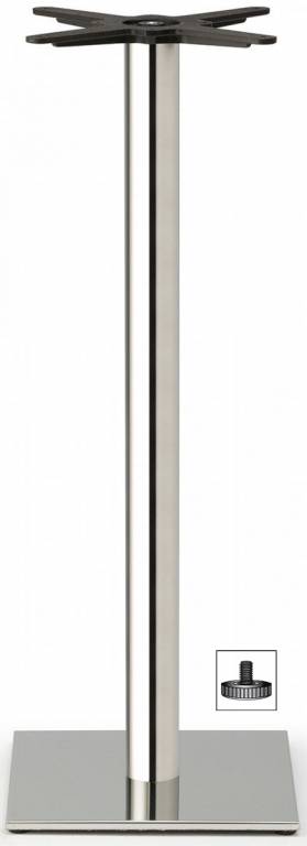 Подстолье металлическое барное Tiffany сатинированный стальной 400х400х1090 мм