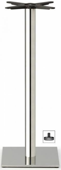 Подстолье металлическое барное Tiffany сатинированный стальной 400х400х1090 мм