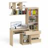 Стол компьютерный Мори МС-1 правый с навесной полкой и стеллаж-комодом 600.3 цвет дуб сонома