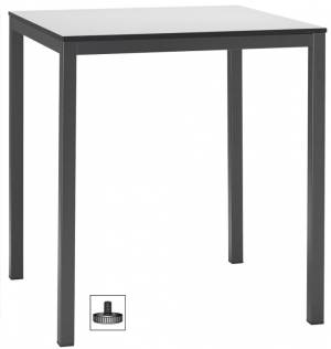 Стол ламинированный обеденный Mirto антрацит, белый 700х700х750 мм