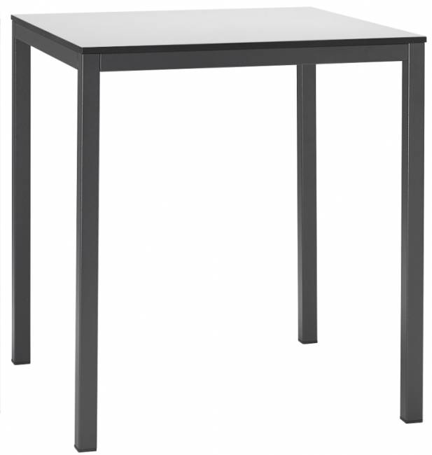 Стол ламинированный обеденный Mirto антрацит, белый 700х700х750 мм