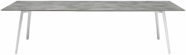 Стол ламинированный раздвижной Squid Extendable белый, цементный 2090-2490-2890х1000х730 мм