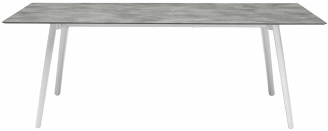 Стол ламинированный раздвижной Squid Extendable белый, цементный 2090-2490-2890х1000х730 мм