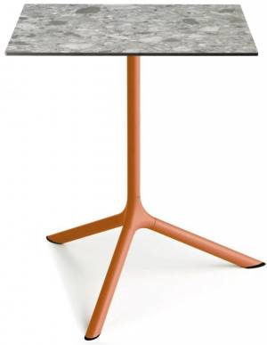 Стол ламинированный обеденный Tripe Maxi терракотовый, зернистый 700х700х740 мм