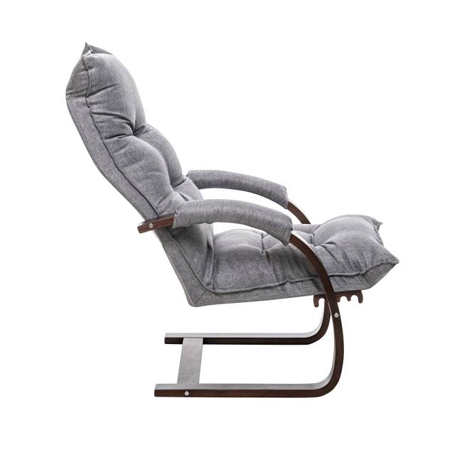 Кресло-трансформер Leset Монако Орех текстура Malmo 90 (серый)
