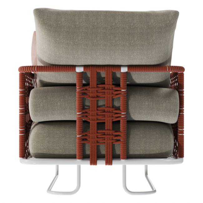 Кресло плетеное мягкое Nido белый, 14, 6/10, 1/5, 6/5 930х1000х1100 мм