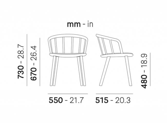 Стул деревянный вращающийся с обивкой Nym 460х500х755 мм