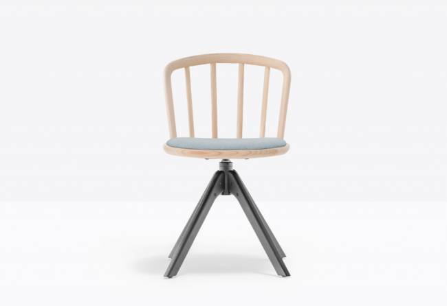 Стул деревянный вращающийся с обивкой Nym 460х500х755 мм