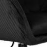 Кресло дизайнерское DOBRIN EDISON BLACK, черный велюр (1922-21)