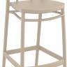 Стул пластиковый барный Victor Bar 75 бежевый 450х520х1060 мм