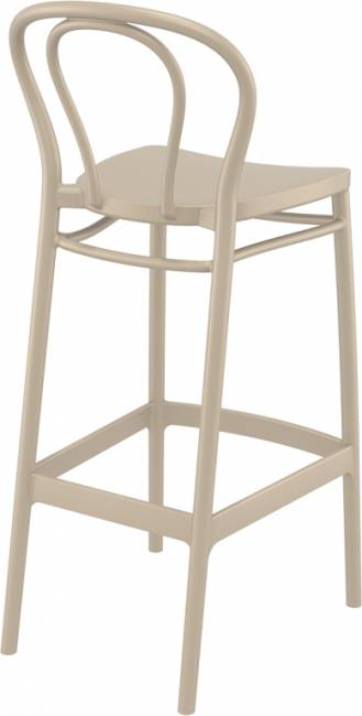 Стул пластиковый барный Victor Bar 75 бежевый 450х520х1060 мм