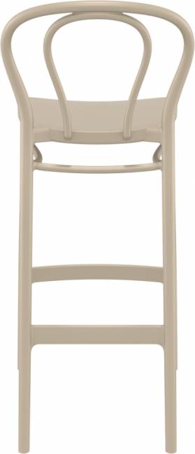 Стул пластиковый барный Victor Bar 75 бежевый 450х520х1060 мм