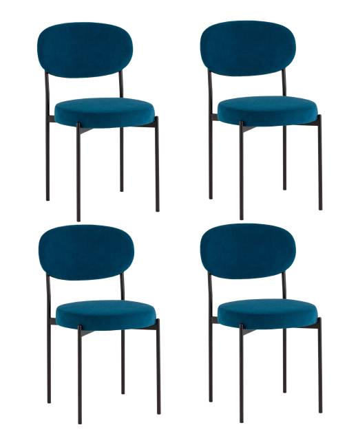 Стул Бриф DD велюр синий 4 шт.