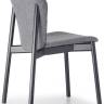 Стул деревянный с обивкой Natural Finn черный ясень, серый 490х540х790 мм