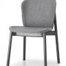 Стул деревянный с обивкой Natural Finn черный ясень, серый 490х540х790 мм