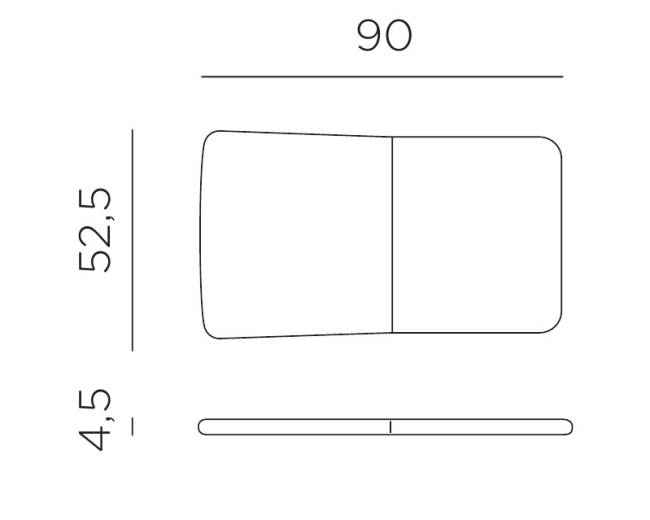 Подушка для лаунж кресла Doga Relax розовый 900х525х45 мм