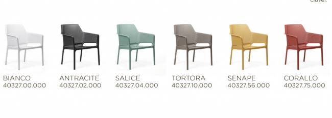 Кресло пластиковое Net Relax ментоловый 670х710х865 мм