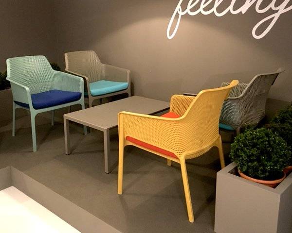 Кресло пластиковое Net Relax ментоловый 670х710х865 мм