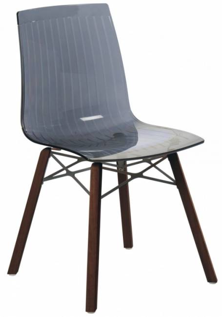 Стул прозрачный X-Treme-S Wox Iroko натуральный, дымчатый 496х498х840 мм