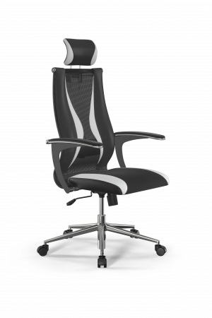 Кресло Sit 10 B2-170U - T+UMF(SY271)+Extra /Kb38/Wh09/U0mL-b/H3mL-Pf-2D(M09.B23.G18.W01), черный-белый