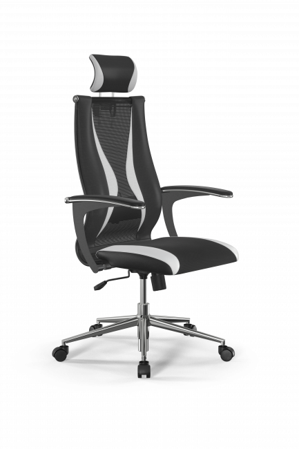 Кресло Sit 10 B2-170U - T+UMF(SY271)+Extra /Kb38/Wh09/U0mL-b/H3mL-Pf-2D(M09.B23.G18.W01), черный-белый