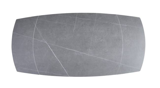 Стол керамический Town 120-180*85*76 c автоматическим поворотным механизмом,серый матовый/опора черный металл