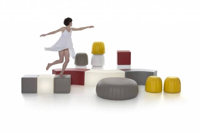 Пуф пластиковый мягкий Gelee Pouf Standard Ø480х400 мм