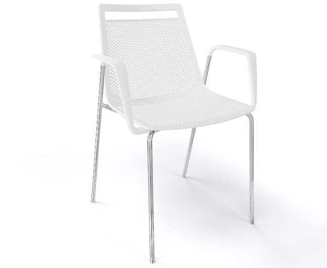 Кресло пластиковое Akami TB белый 585х520х820 мм