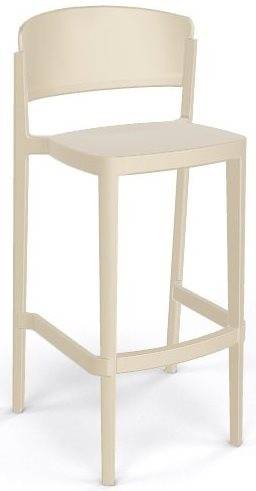 Стул пластиковый барный Abuela Stool 77 песочный 500х450х1010 мм