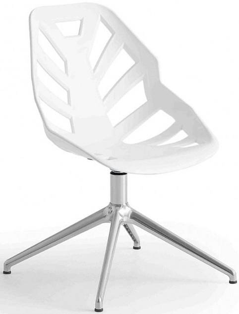 Стул офисный пластиковый Ninja L белый 700х700х840 мм