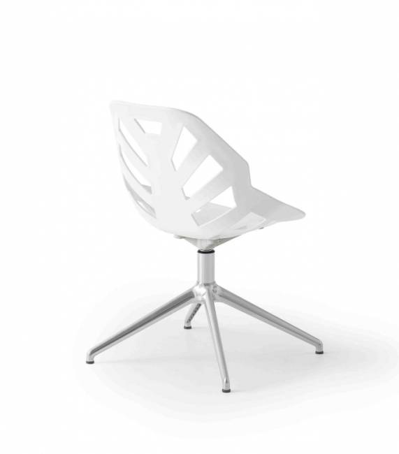 Стул офисный пластиковый Ninja L белый 700х700х840 мм