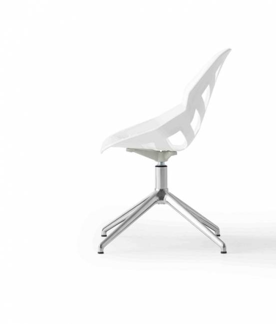 Стул офисный пластиковый Ninja L белый 700х700х840 мм