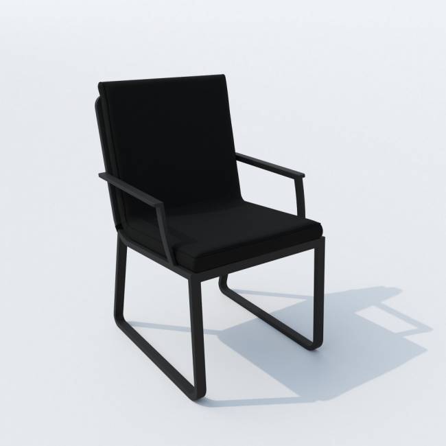 Стул ALBA черный - каркас карбон