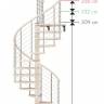 Винтовая лестница SPIRAL EFFECT d160 Белый