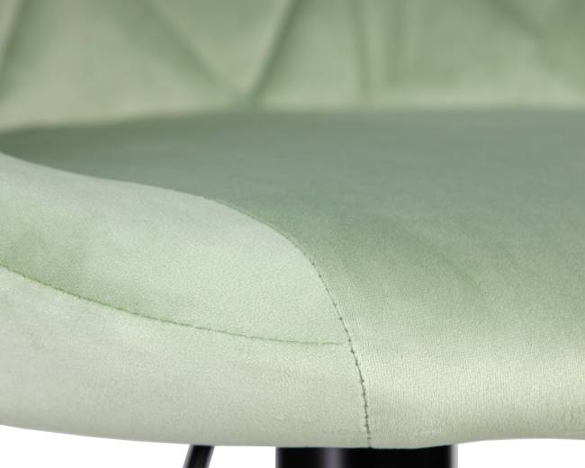 Стул барный DOBRIN LOGAN BLACK, мятный велюр (MJ9-87)