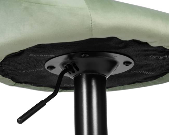 Стул барный DOBRIN LOGAN BLACK, мятный велюр (MJ9-87)