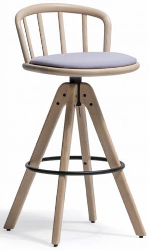 Стул деревянный барный Nym 465х485х985 мм